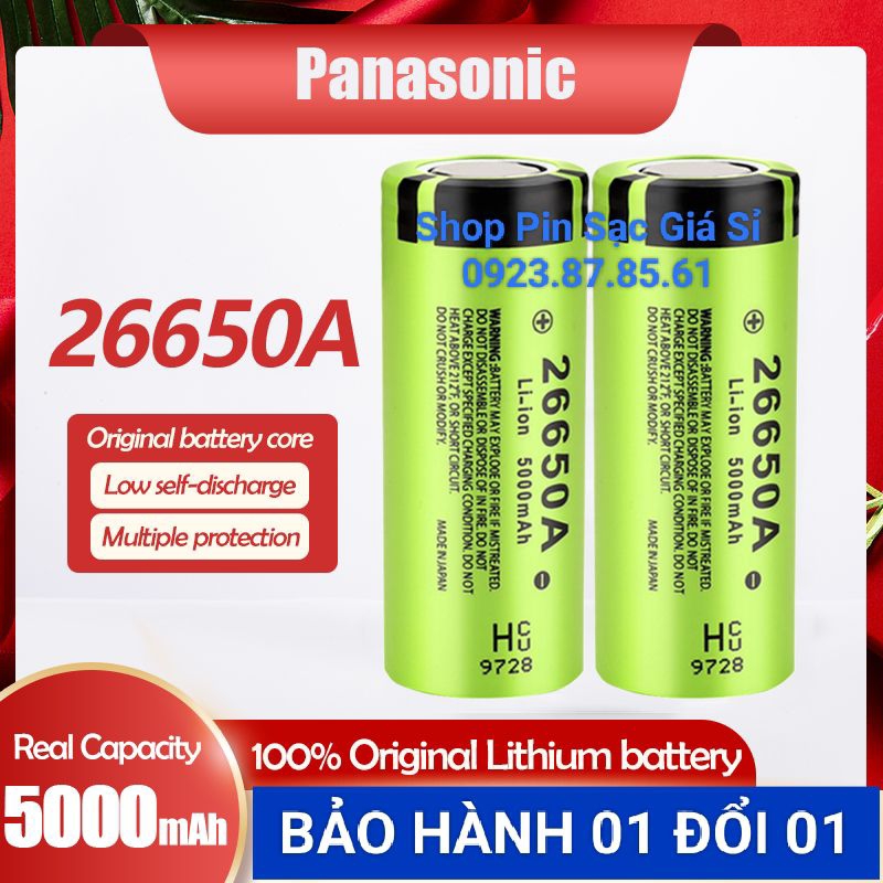 Pin Panasonic 26650A 5000maH CHÍNH HÃNG