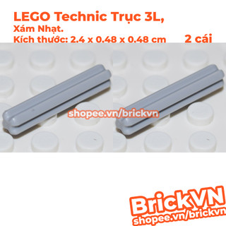 [2 Cái] LEGO Technic Thanh Trục 3L Dài 2,4cm Màu Xám ID 4211815 4519