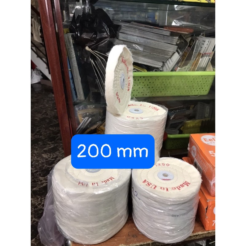 BÁNH VẢI ĐÁNH BÓNG INOX 200x50 LỚP VẢI -8x50