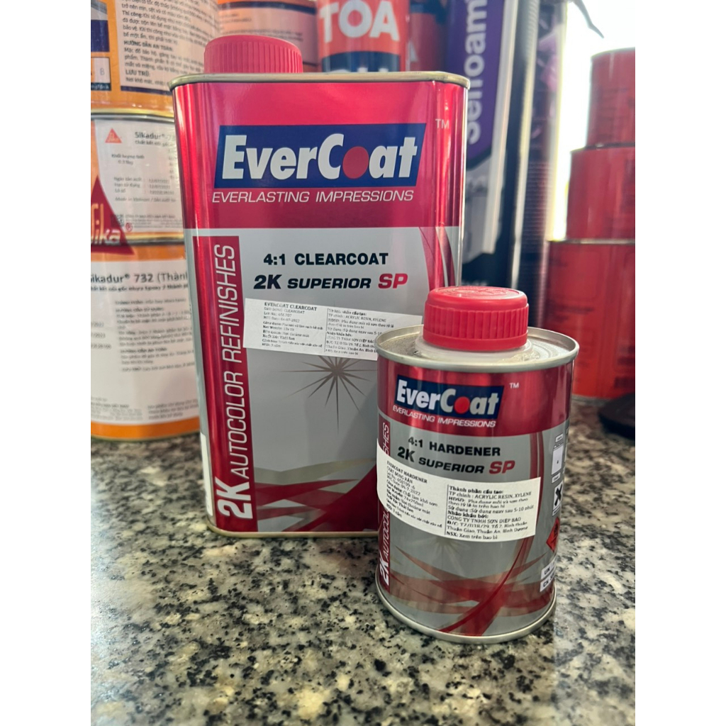 Sơn phủ bóng 2K EVERCOAT chuyên dụng cho ôtô, xe máy