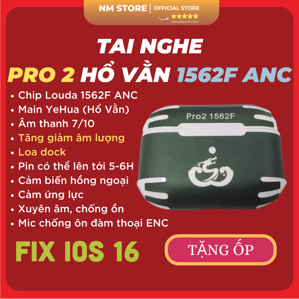 Tai nghe TWS ANC chip Airoha Pro2 1562F - Tai Nghe Hổ Vằn Pro 2 1562F