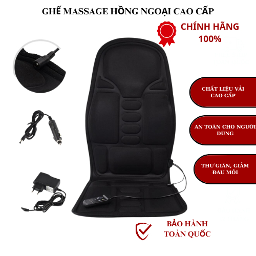 Đệm rung massage toàn thân, Đệm ghế dùng trải trên ghế, ô tô,...cực tiện lợi và thư giãn( 5 chế độ rung) - BH TOÀN QUỐC