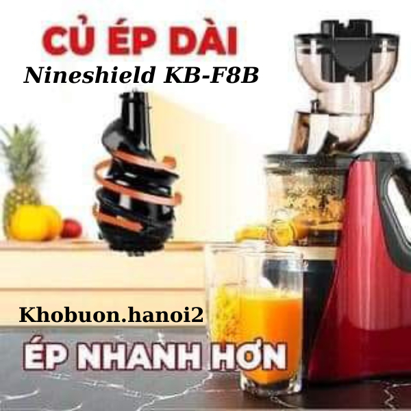 Máy ép chậm hoa quả Nineshield KBF8B KBF8 SAVTM JE07, Máy ép trái cây tốc độ chậm ép nguyên quả