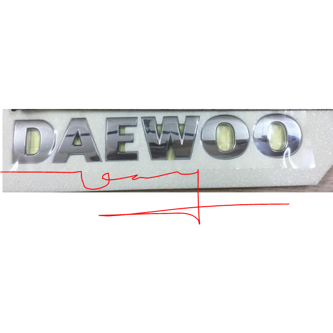 (Sỉ - Lẻ) Chữ nổi Daewoo loại lớn được dán phía sau xe Matiz, Lacetti, Gentra