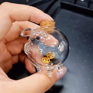 Ống Heo Mini Tiết Kiệm Trong Suốt Thiết Kế Sáng Tạo Cho Trẻ Em - Heo thuỷ tinh đựng vàng hoặc đá quý trong suốt loại Nhỏ