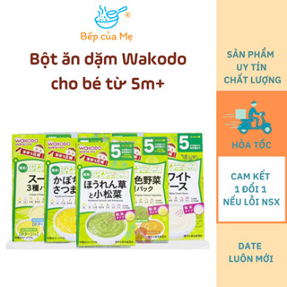 Bột ăn dặm cho bé 5 tháng Wakodo của Nhật nhiều vị thơm ngon bổ dưỡng, Shop Bếp Của Mẹ