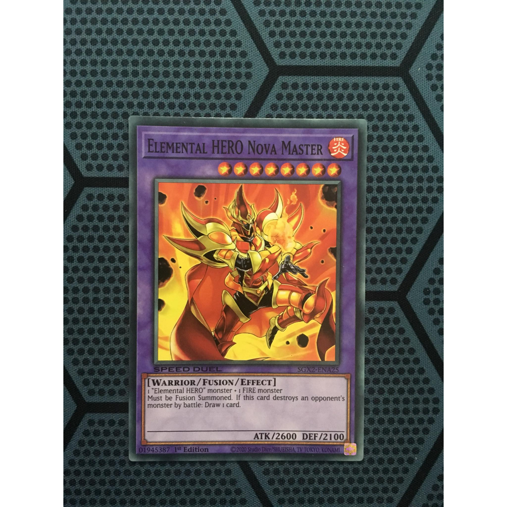 Bài yugioh speed duel - Elemental HERO Nova Master - SGX2-ENA25 - Common 1st Edition