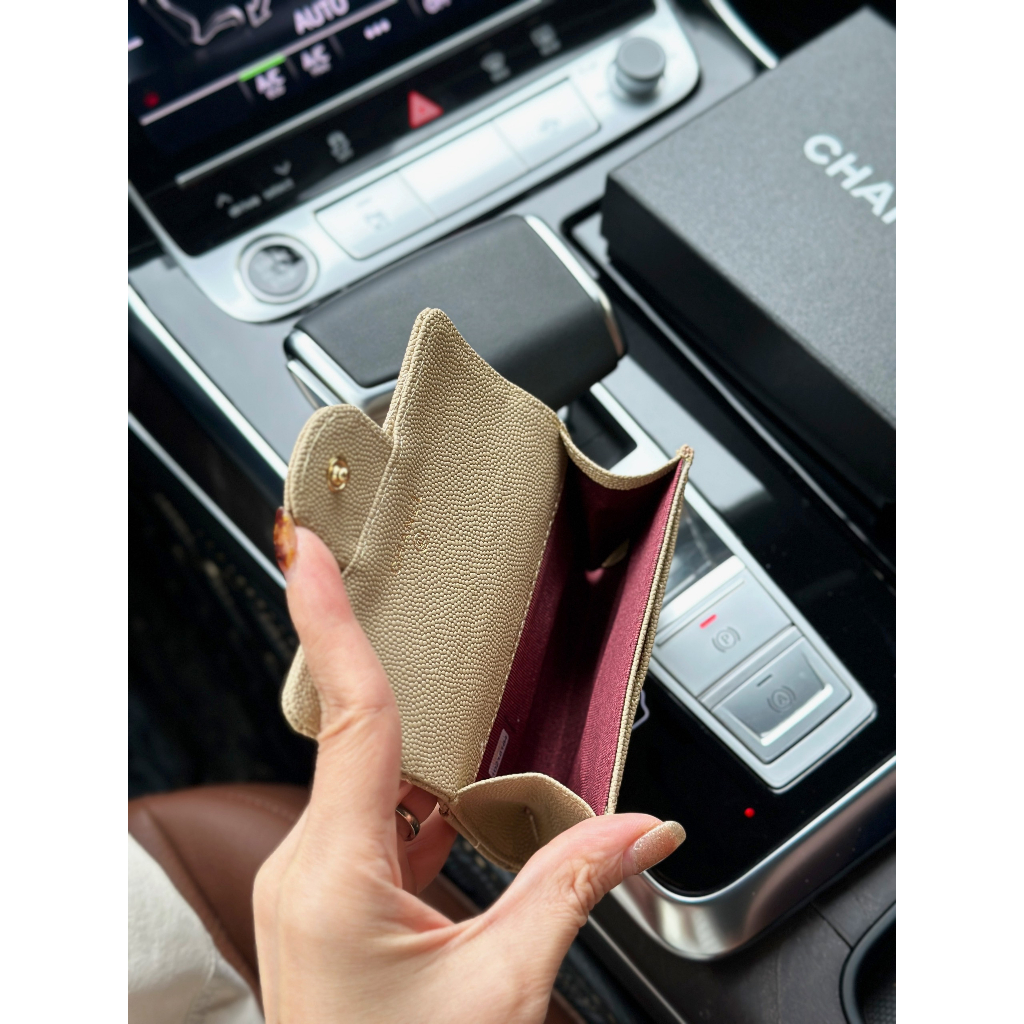 Ví bóp nữ đẹp mini da thật Cha.nel holder card nhiều màu hàng super fullbox