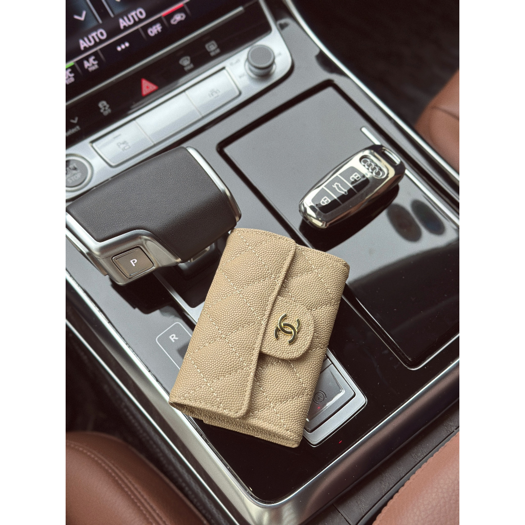 Ví bóp nữ đẹp mini da thật Cha.nel holder card nhiều màu hàng super fullbox