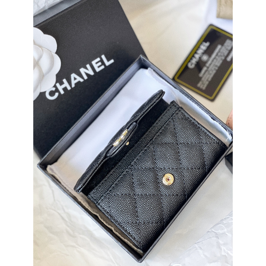 Ví bóp nữ đẹp mini da thật Cha.nel holder card nhiều màu hàng super fullbox