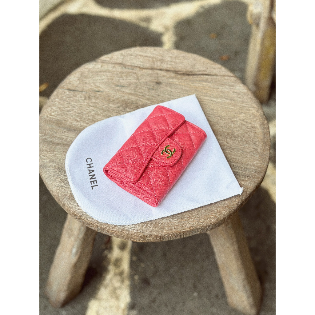 Ví bóp nữ đẹp mini da thật Cha.nel holder card nhiều màu hàng super fullbox