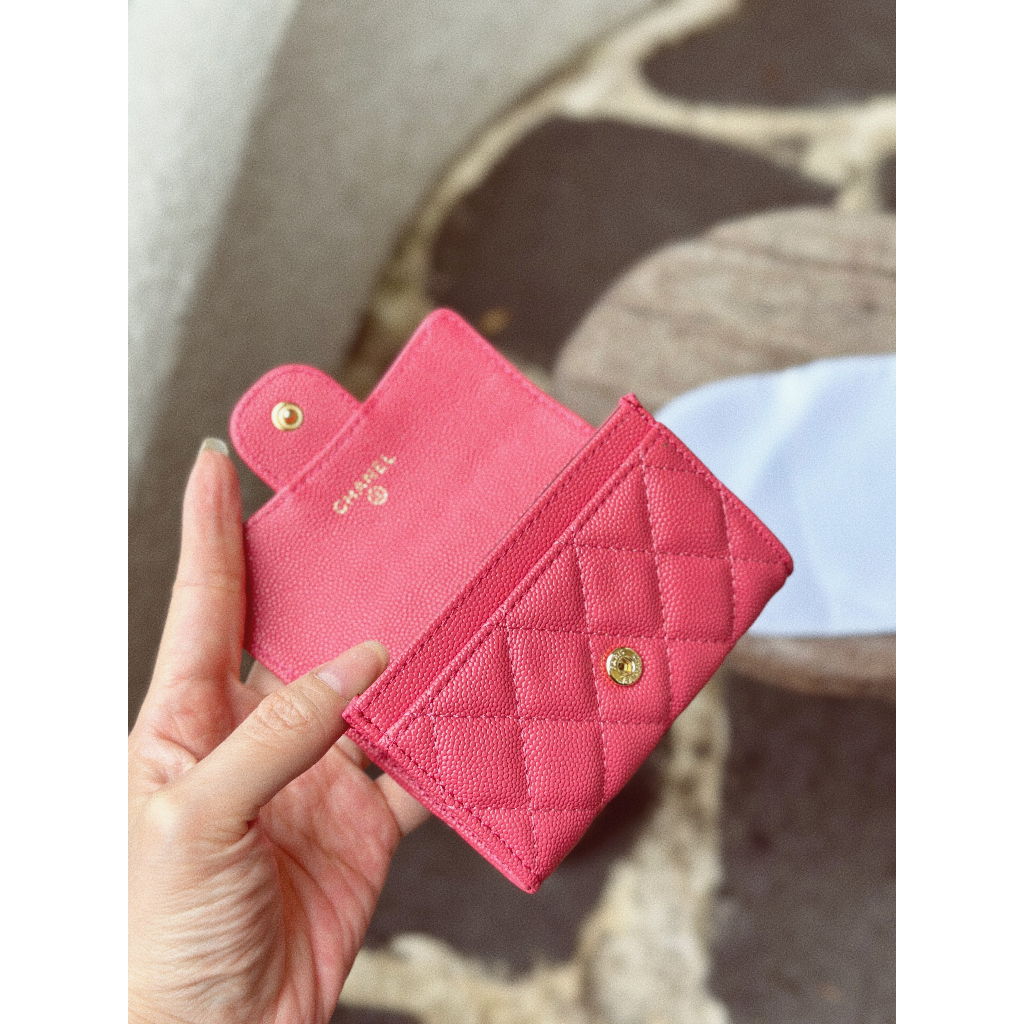 Ví bóp nữ đẹp mini da thật Cha.nel holder card nhiều màu hàng super fullbox