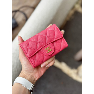 Ví bóp nữ đẹp mini da thật Cha.nel holder card nhiều màu hàng super fullbox