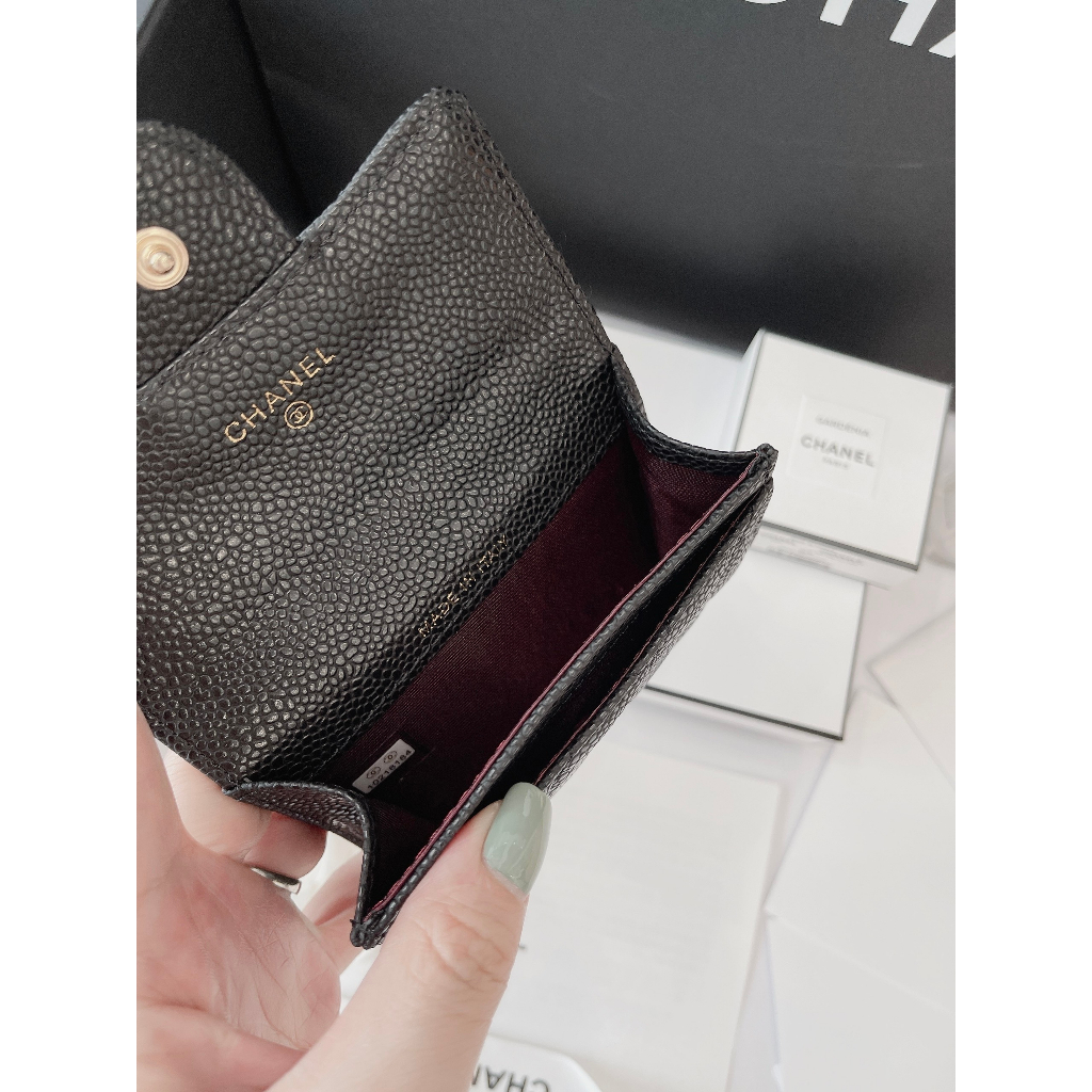 Ví bóp nữ đẹp mini da thật Cha.nel holder card nhiều màu hàng super fullbox