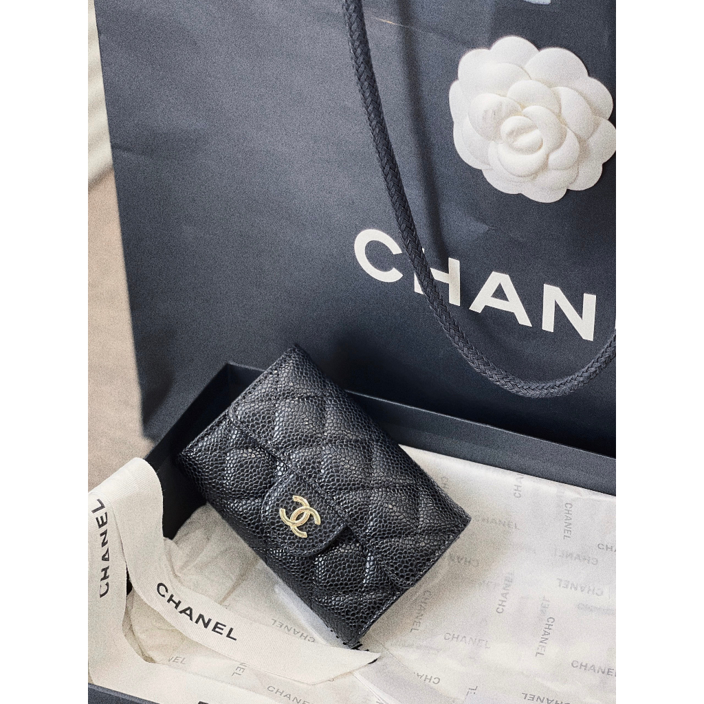 Ví bóp nữ đẹp mini da thật Cha.nel holder card nhiều màu hàng super fullbox