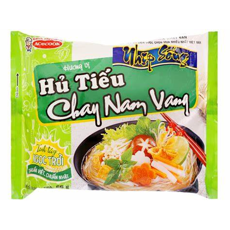 Thùng Hủ tiếu nhịp sống chay nam vang Acecook 66g x 30 gói