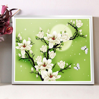 Tranh đính đá hoa hoa lan, hoa hồng, hoa sen khoe sắc đính full - Tự đính