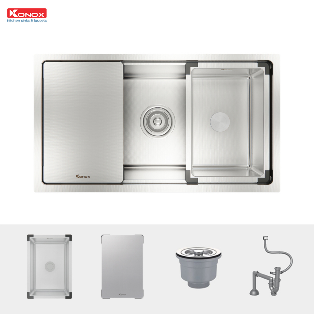 Chậu rửa bát chống xước Workstation Sink – Undermount Sink KN8146SU Dekor