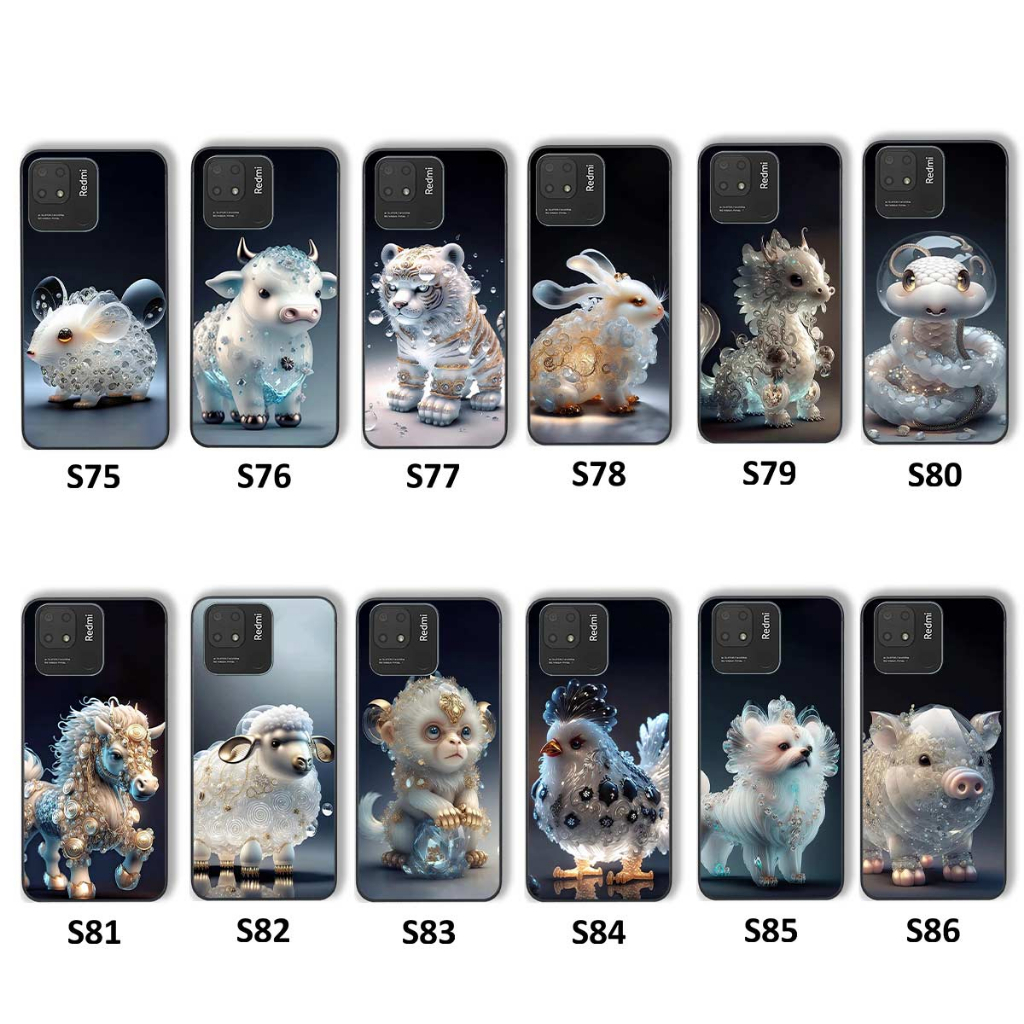 Ốp lưng Xiaomi Redmi 10C hình 12 con giáp cute dễ thương, rẻ bền đẹp