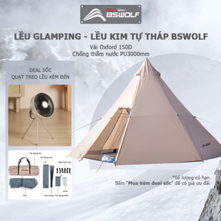 Lều Glamping Lều Kim Tự Tháp BSWOLF-ZL057 Lều Cắm Trại Dã Ngoại Cho 6-8 Người Chống Thấm PU3000mm Chống Nắng UPF30+