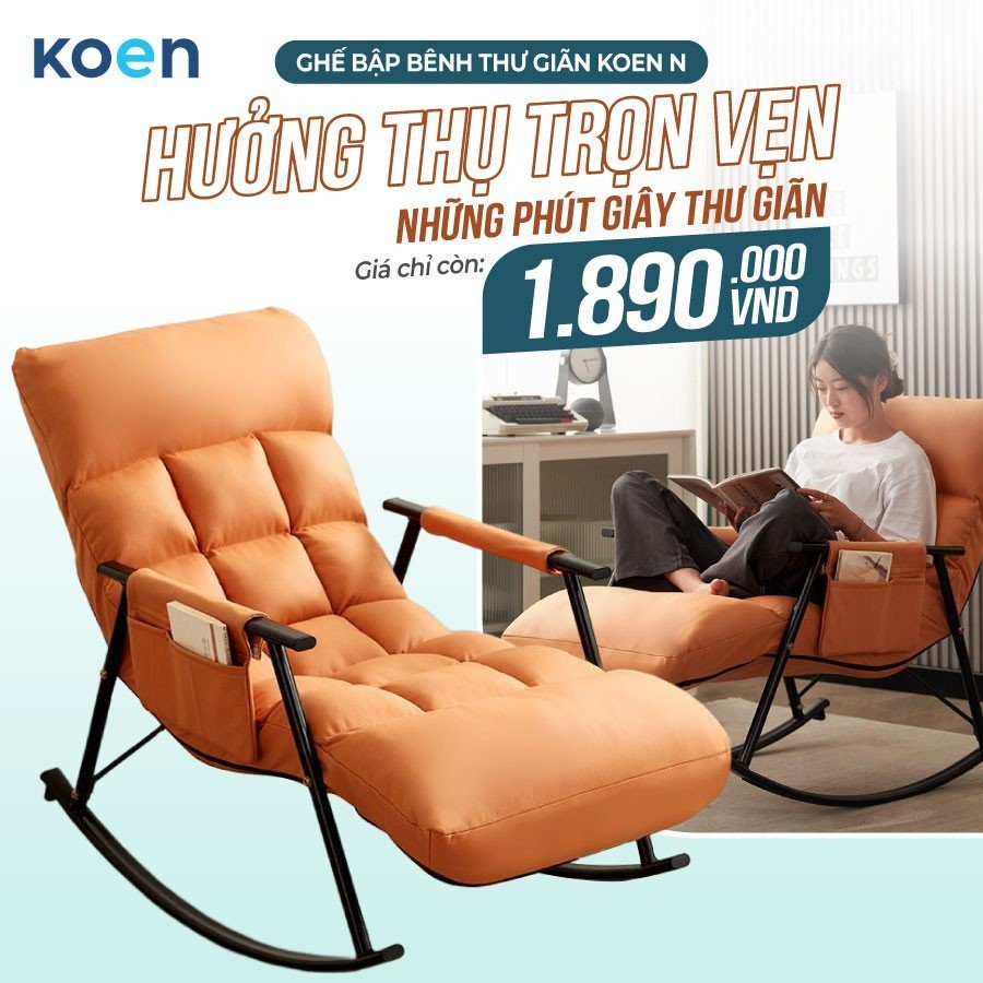 Ghế bập bênh Thư giãn Eomart ghế đọc sách đủ màu-ghế sofa tựa cho người lớn, để ban công tại nhà, phòng khách phòng ngủ