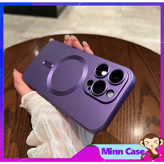 Ốp điện thoại iphone silicon dẻo từ tính có lens bảo vệ camera cho ip 14 13 11 Pro MAX 14 Plus 12 Pro MAX MinnCase