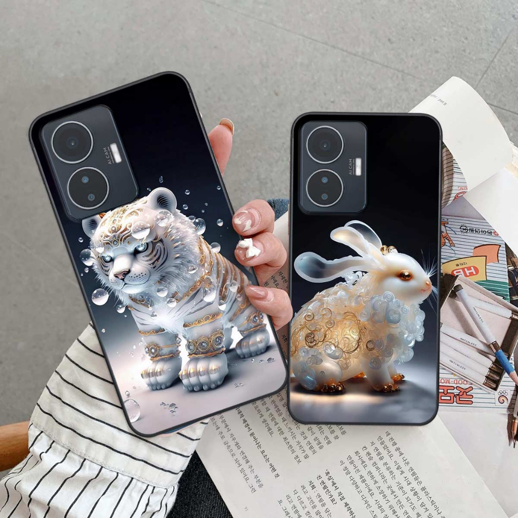 Ốp lưng Vivo Y55 4G / 5G 2022 hình 12 con giáp cute dễ thương, rẻ bền đẹp