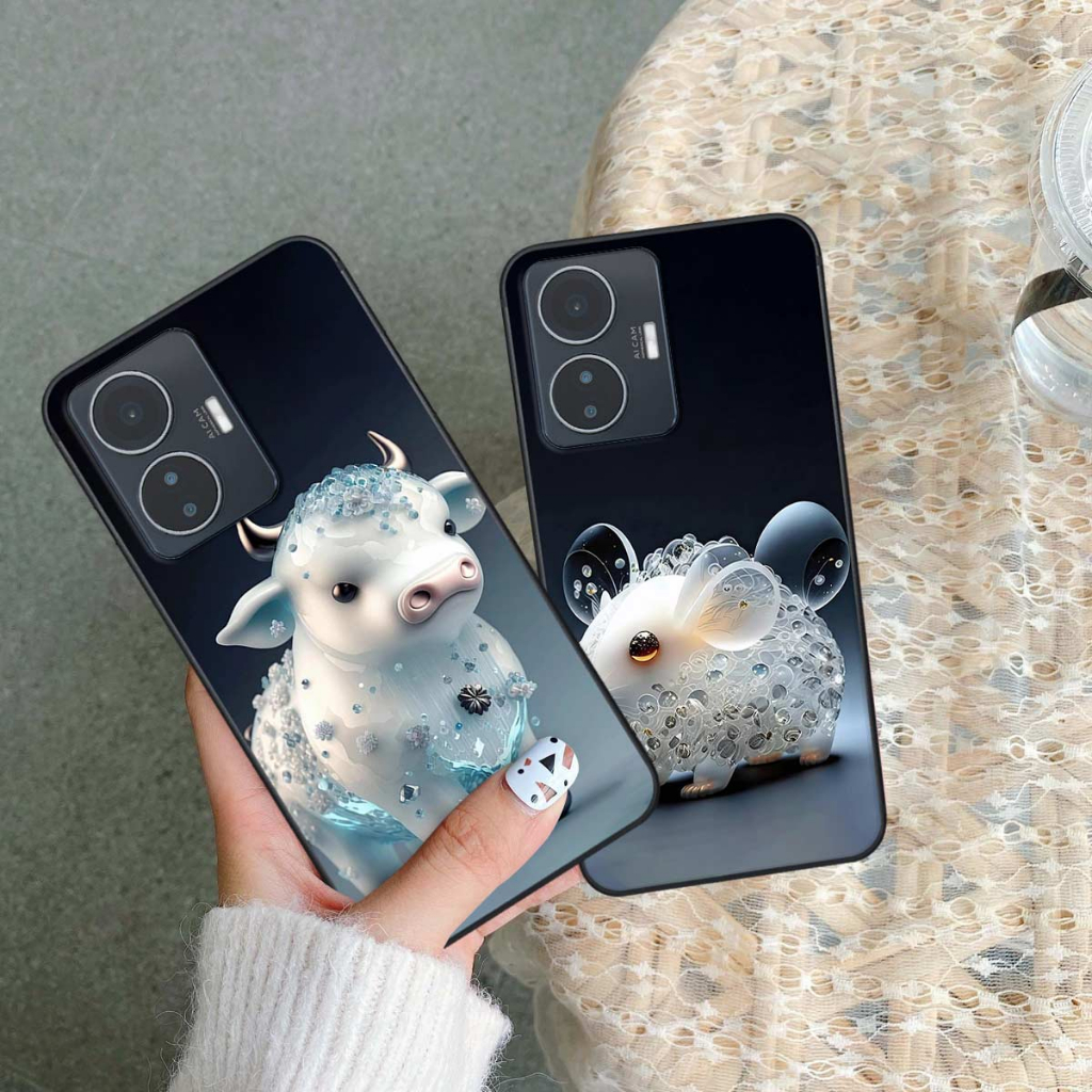 Ốp lưng Vivo Y55 4G / 5G 2022 hình 12 con giáp cute dễ thương, rẻ bền đẹp