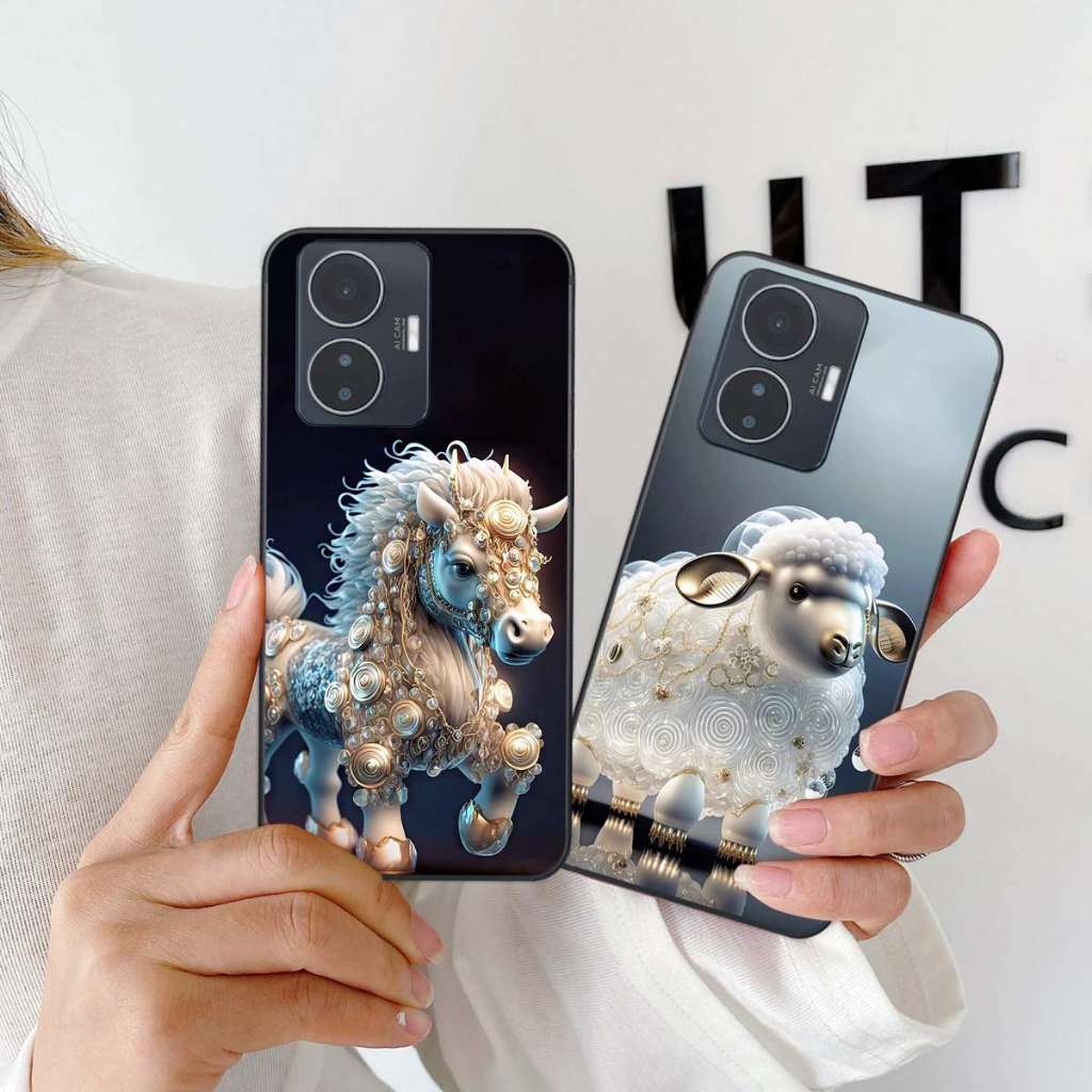 Ốp lưng Vivo Y55 4G / 5G 2022 hình 12 con giáp cute dễ thương, rẻ bền đẹp