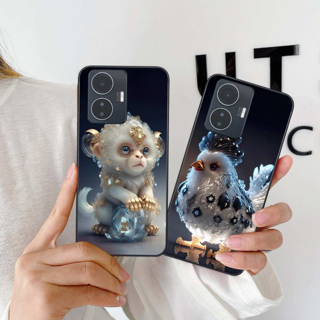 Ốp lưng Vivo Y55 4G / 5G 2022 hình 12 con giáp cute dễ thương, rẻ bền đẹp