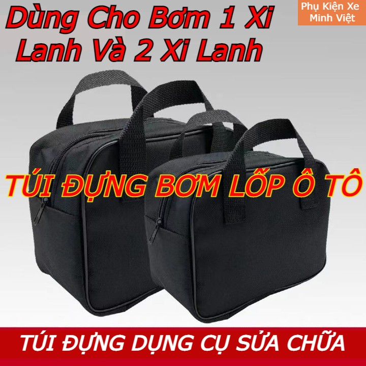 Túi Đựng Bơm Lốp Ô Tô Loại Xi Lanh Đơn Và Xi Lanh Đôi _ Túi Đựng Dụng Cụ Sửa Chữa Chất Liệu Vải Chống Thấm Siêu Bền