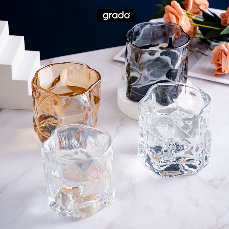 Ly rượu vang orimagi Grando cốc whisky châu âu 200ml uống nươc trái cây C20