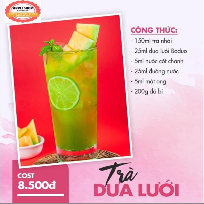 Mứt Dưa Lưới Boduo hũ 1,3kg Kèm công thức