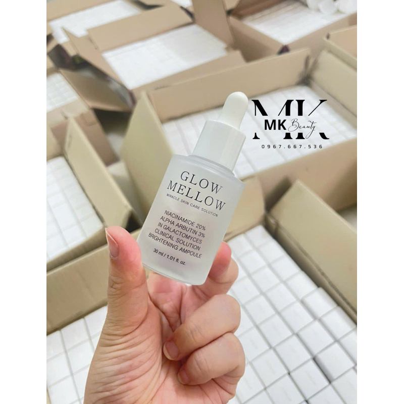 SERUM GLOW MELLOW NIACIAMIDE 20% ARBUTIN 3% FULL 30ML