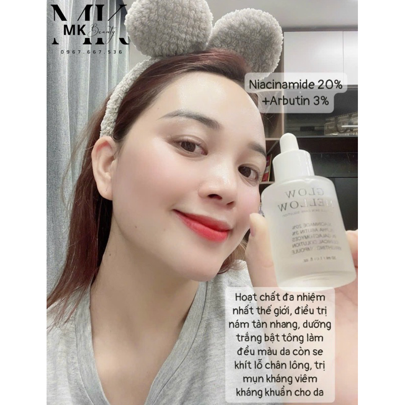 SERUM GLOW MELLOW NIACIAMIDE 20% ARBUTIN 3% FULL 30ML