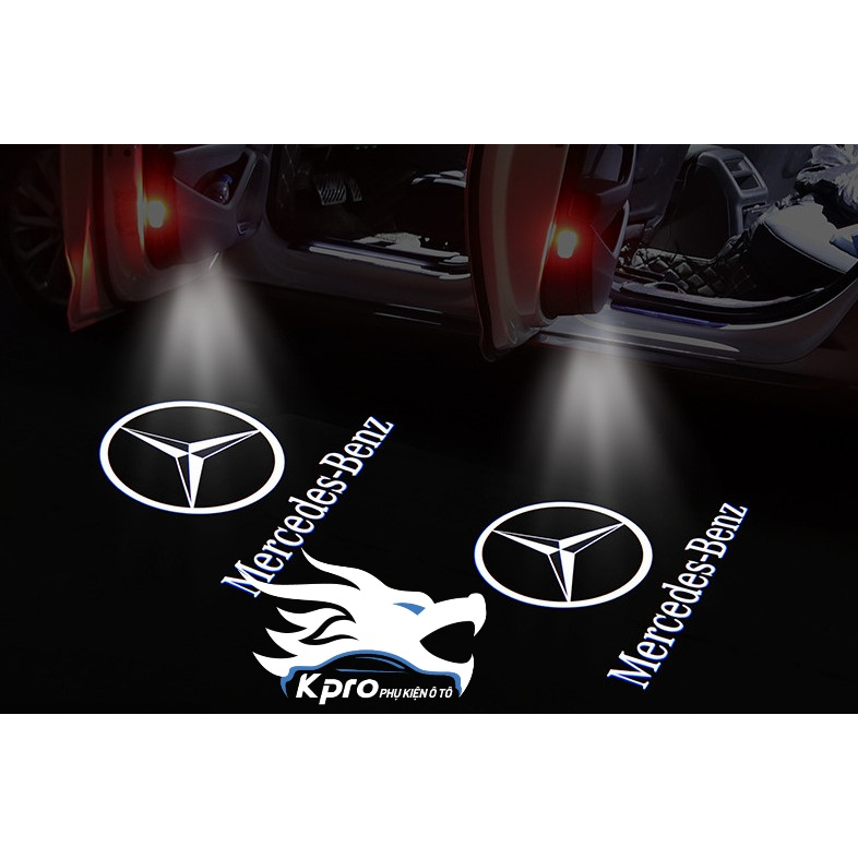 Bộ 2 đèn led logo gắn cửa ô tô, xe hơi  - Hàng Kpro chất lượng cao