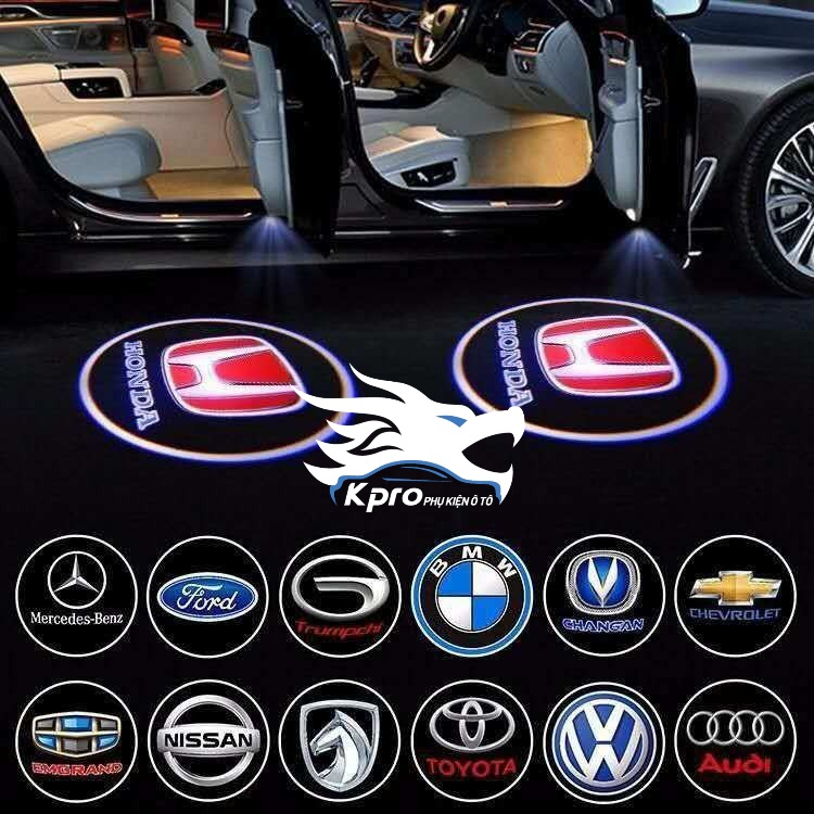 Bộ 2 đèn led logo gắn cửa ô tô, xe hơi  - Hàng Kpro chất lượng cao