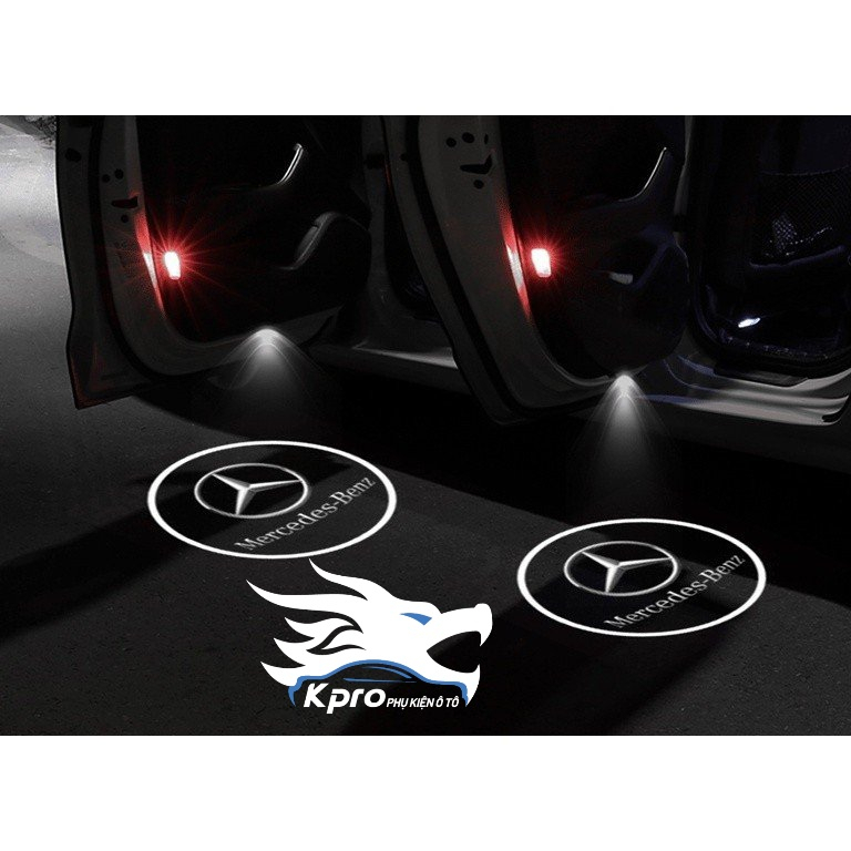 Bộ 2 đèn led logo gắn cửa ô tô, xe hơi  - Hàng Kpro chất lượng cao