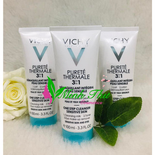 Sữa rửa mặt tẩy trang vichy pureté thermale 3in1 - 100ml
