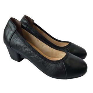  Giày Cao Gót Công Sở Gót vuông Da Bò Thật BIGBEN Cao 5 Phân GCG108 