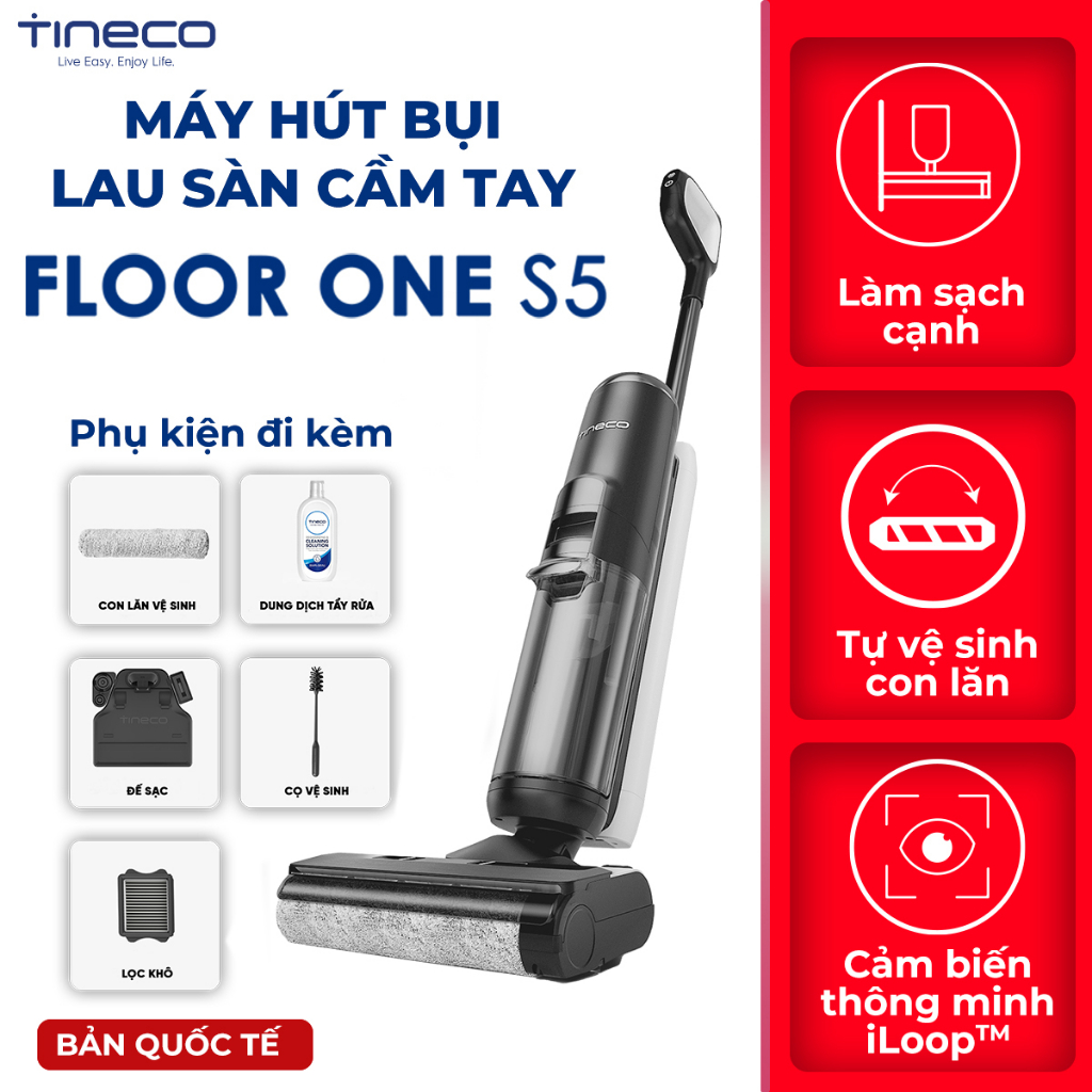 Máy Hút Bụi Lau Sàn Tineco FLOOR ONE S5 - BẢN QUỐC TẾ – BẢO HÀNH CHÍNH HANG 24 THÁNG