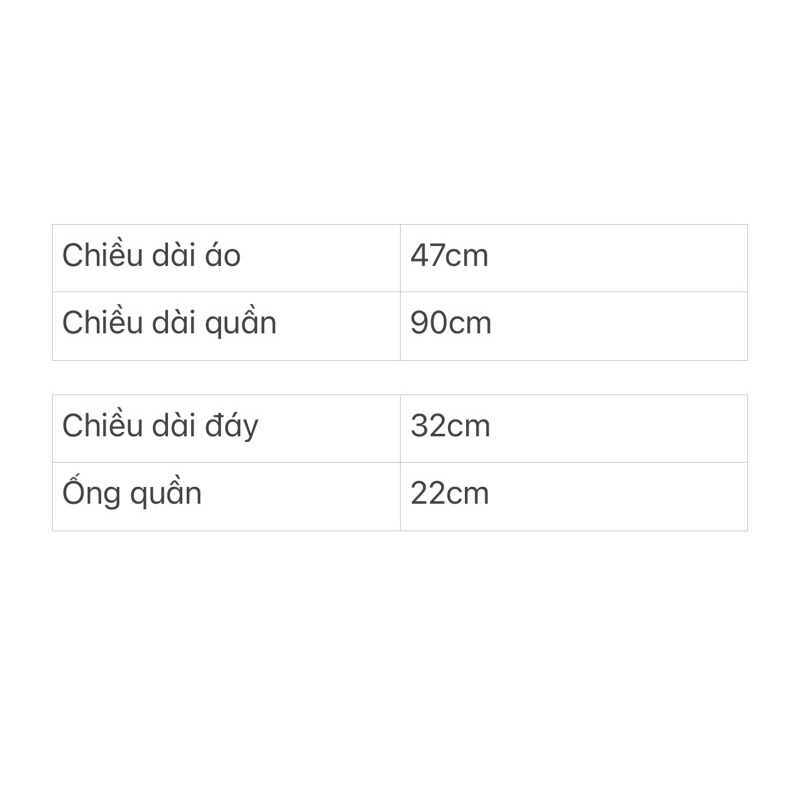 sét gân tay ngắn quần dài phối viền 40-52kg