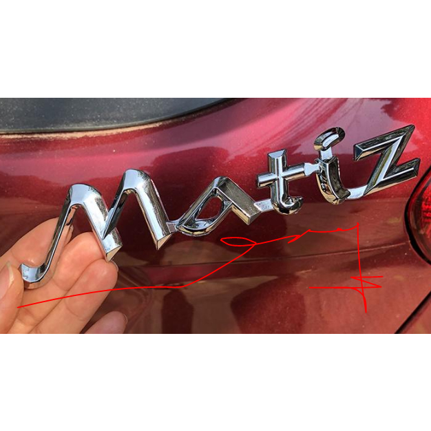 (Sỉ - Lẻ) Chữ nổi Matiz được dán phía sau xe Daewoo Matiz