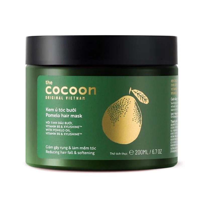 Kem Ủ Tóc Bưởi Giảm Gãy Rụng Tóc Mềm Mượt Chắc Khỏe The Cocoon Pomelo Hair Mask 200ml