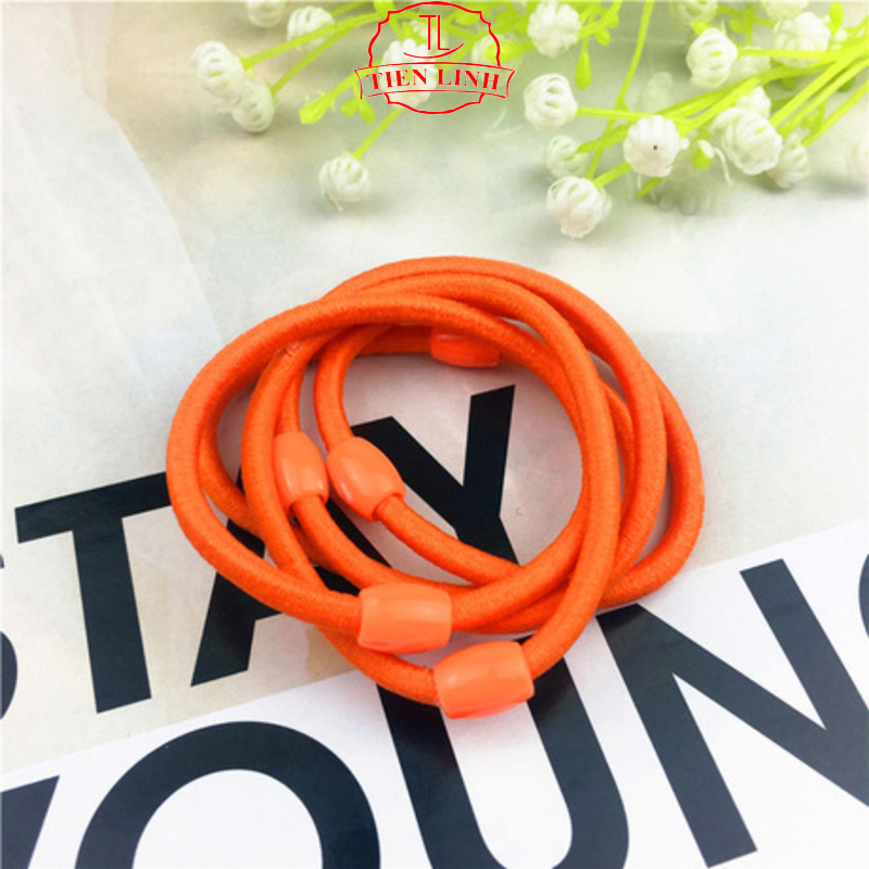 Dây cột tóc đính hạt đàn hồi sieeu dễ thương (nhiều màu)