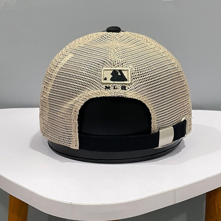 Nón lưỡi trai phối lưới MLB thêu logo NY hàng xuất dư cao cấp phong cách Hàn Quốc dành cho nam và nữ