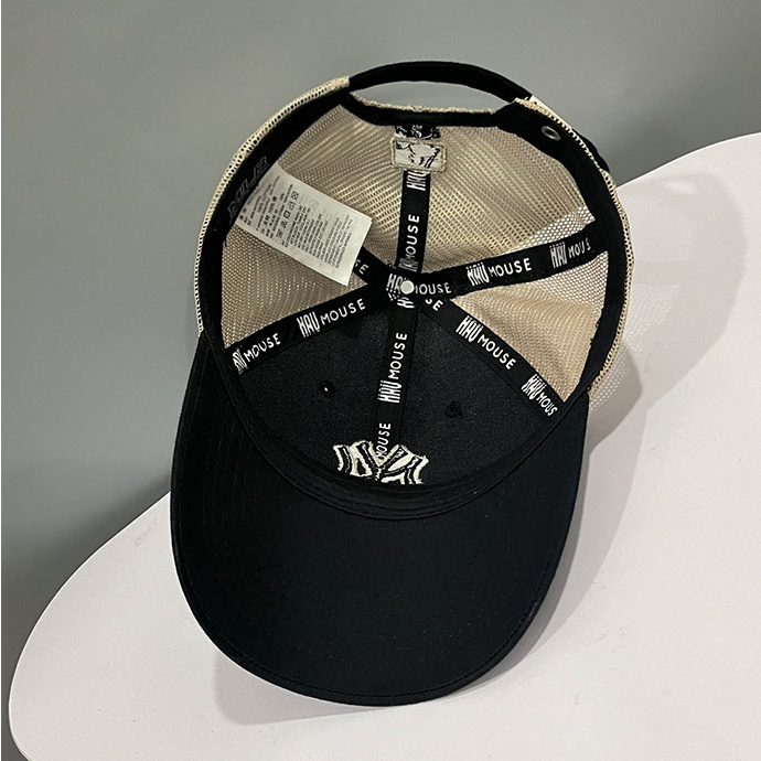 Nón lưỡi trai phối lưới MLB thêu logo NY hàng xuất dư cao cấp phong cách Hàn Quốc dành cho nam và nữ