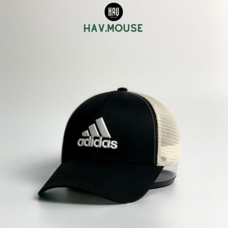 Nón lưỡi trai phối lưới Adidas thêu logo 3D nổi hàng xuất dư cao cấp phong cách Hàn Quốc dành cho nam và nữ