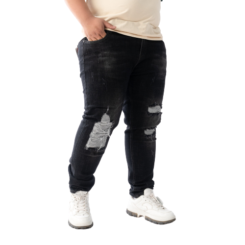 Quần Jean Nam Xước Rách Bigsize Size 80kg-140k - QJ RG 01