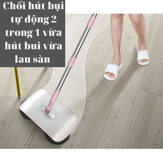 Chổi Hút Bụi Tự Động, Chổi Quét Nhà Thông Mình Xoay 360 Kèm Bông Lau Cho Sàn Nhà Sạch Bong